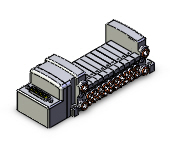 SMC VALVES VV5QC11-10C6FD0 Valve Manifold, 5 Inch Port Size | AM8AXX