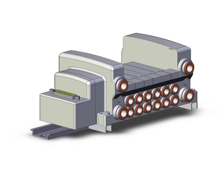 SMC VALVES VV5QC21-06C8FD0-D Valve Manifold, 5 Inch Port Size | AN7NFU