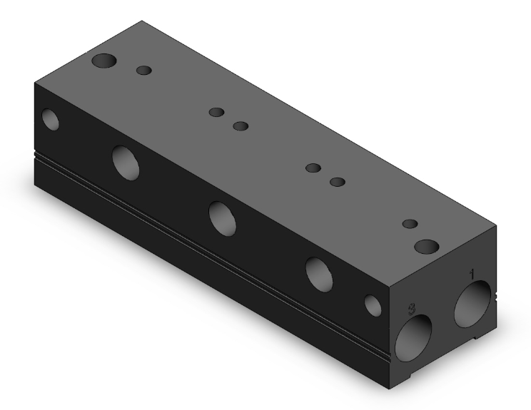 SMC VALVES VVX311-03-1 Valve Manifold, 1/8 Base Mount Size | AM9RCE