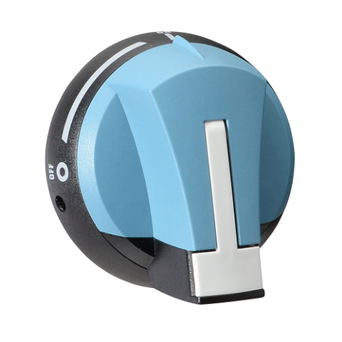 SOCOMEC 140D2111 Rotary Handle, Round, Black/Blue, External Front Or Right Side Mount, 2-Position | CV7PVW