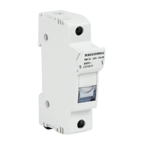 Modular Fuse Holder, 30A, 750 VAC, 1-Pole, 18-8 Awg Copper Only, Pressure Plate