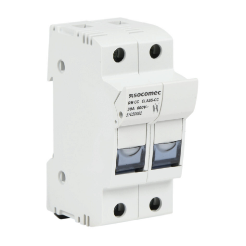 Modular Fuse Holder, 30A, 600 VAC, 2-Pole, 18-8 Awg Copper Only, Pressure Plate