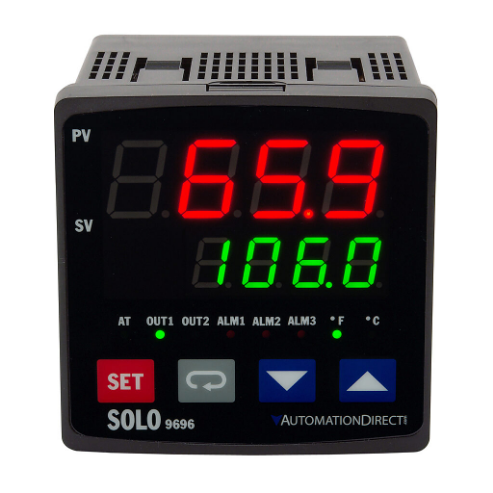 SOLO SL9696-LVE Temperature Controller, 1/4 D Inch Size, 2-Line Led, Current, Voltage | CV7GBM