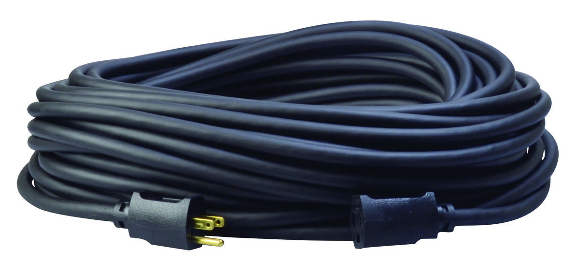 Outdoor Extension Cord, 100 Feet, Black