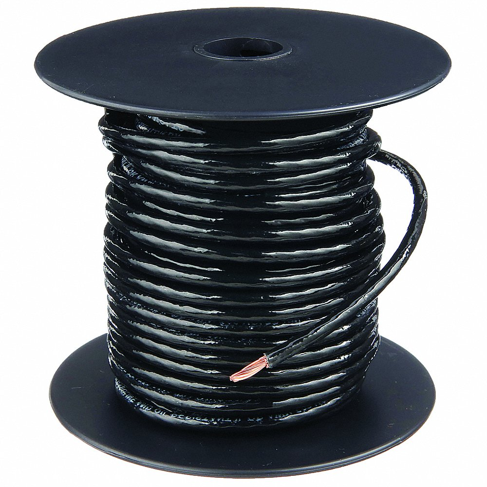 SOUTHWIRE COMPANY 22973283 Building Wire, 10 AWG Wire Size, 1 Conductors, Black, 50 ft Length, Stranded, Nylon, PVC | CP2DWQ 31HK02