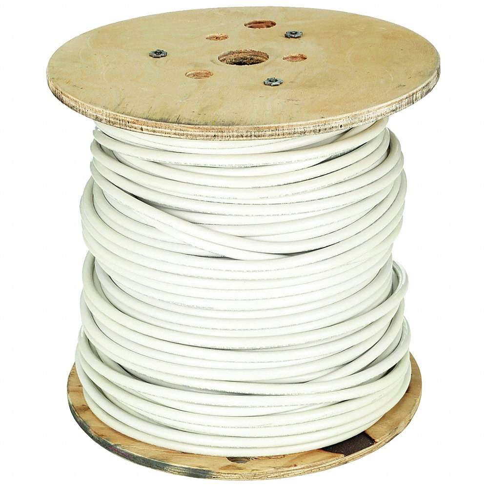 SOUTHWIRE COMPANY 34458001 Building Wire, 1 AWG Wire Size, 1 Conductors, White, 500 ft Length, Stranded, Nylon, PVC | CP2DWE 4WZR6