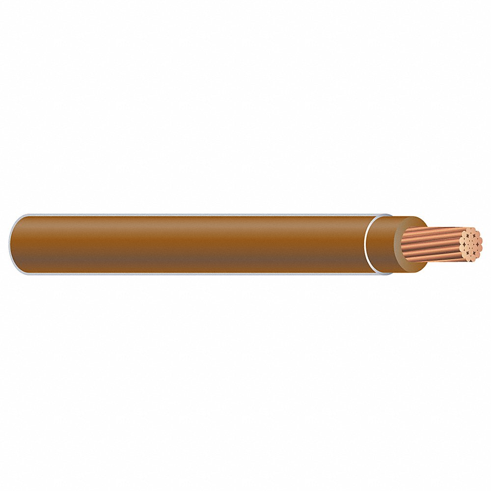SOUTHWIRE COMPANY 37108871 Building Wire, 12 AWG Wire Size, 1 Conductors, Brown, 500 ft Length, Stranded, Nylon | CP2EBU 55CX13