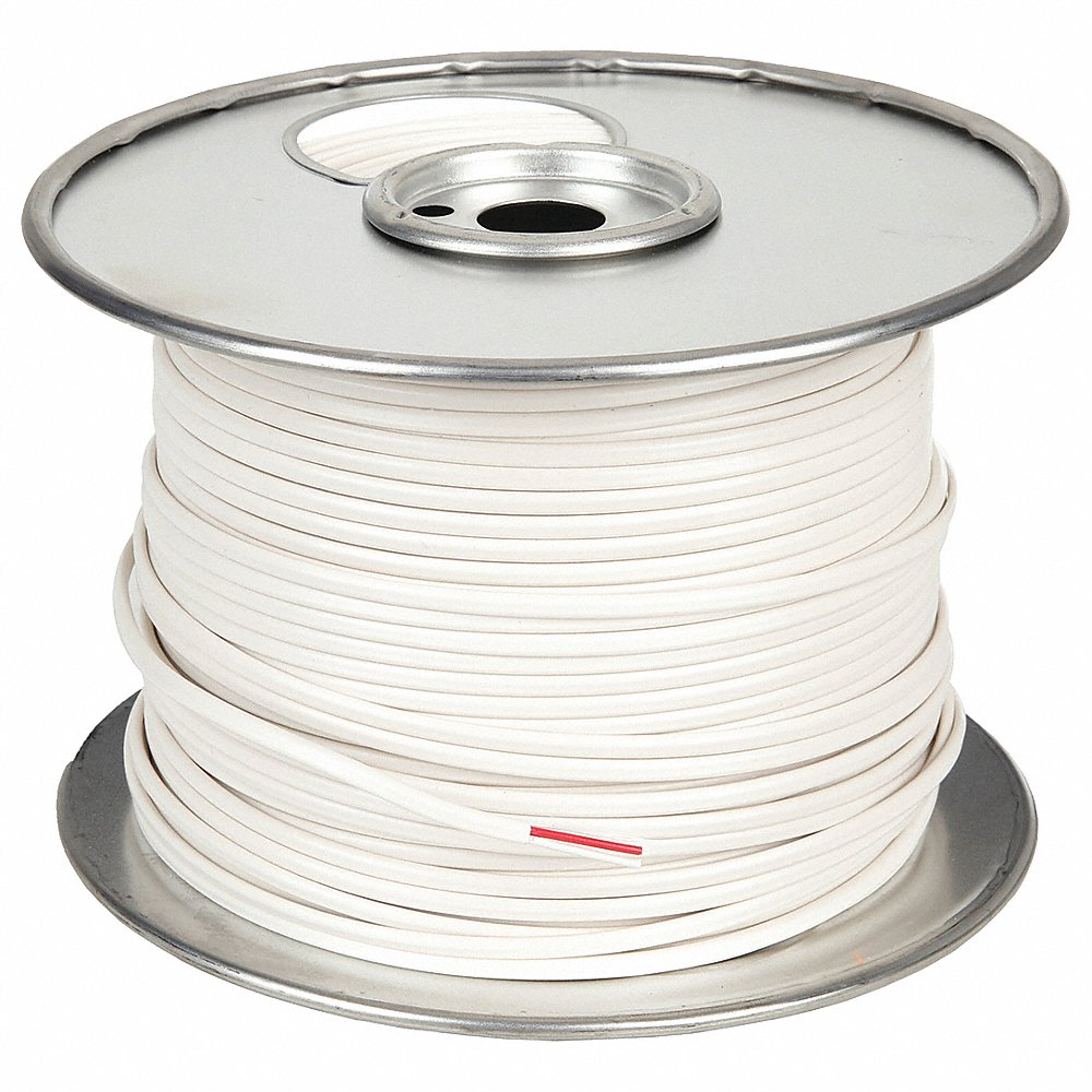 Thermostat Wire, 18 AWG Wire Size, 2 Conductors, 500 ft Length, Non-plenum