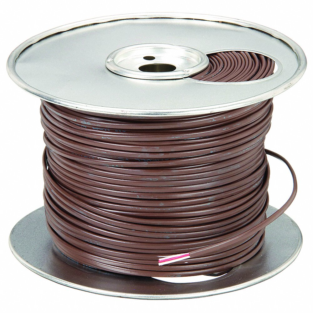 Thermostat Wire, 20 AWG Wire Size, 2 Conductors, 500 ft Length