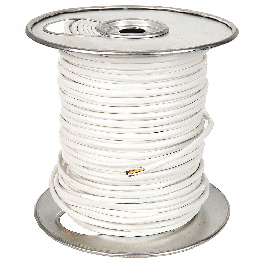 Thermostat Wire, 18 AWG Wire Size, 6 Conductors, 250 ft Length
