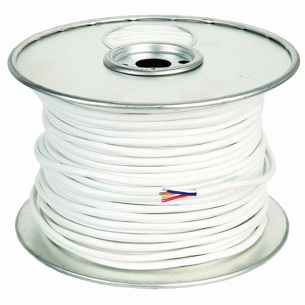Thermostat Wire, 18 AWG Wire Size, 4 Conductors, 250 ft Length
