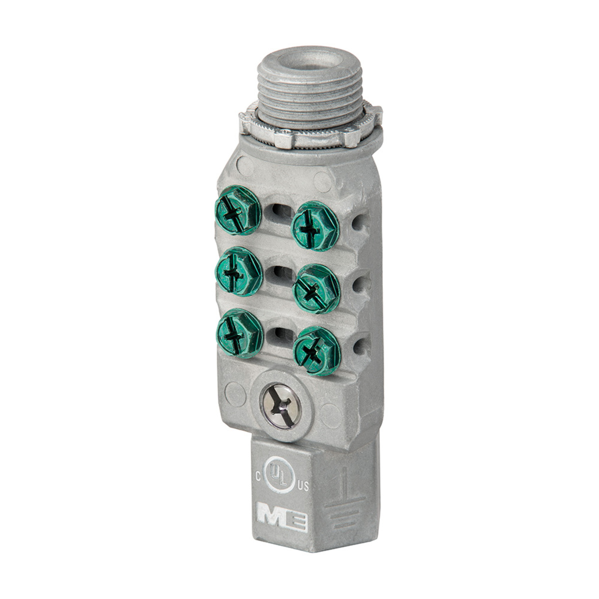 Inline Bonding Bridge, 1/2 Inch, 6 Position, Zinc