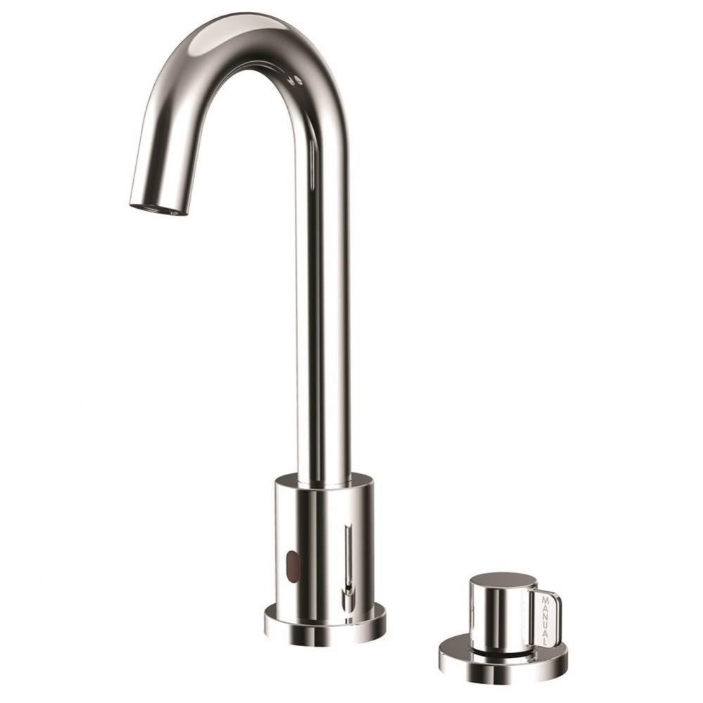 SPEAKMAN SF-9107 Gooseneck Faucet, Battery Powered Sensor, With Manual Override | CE2AYP