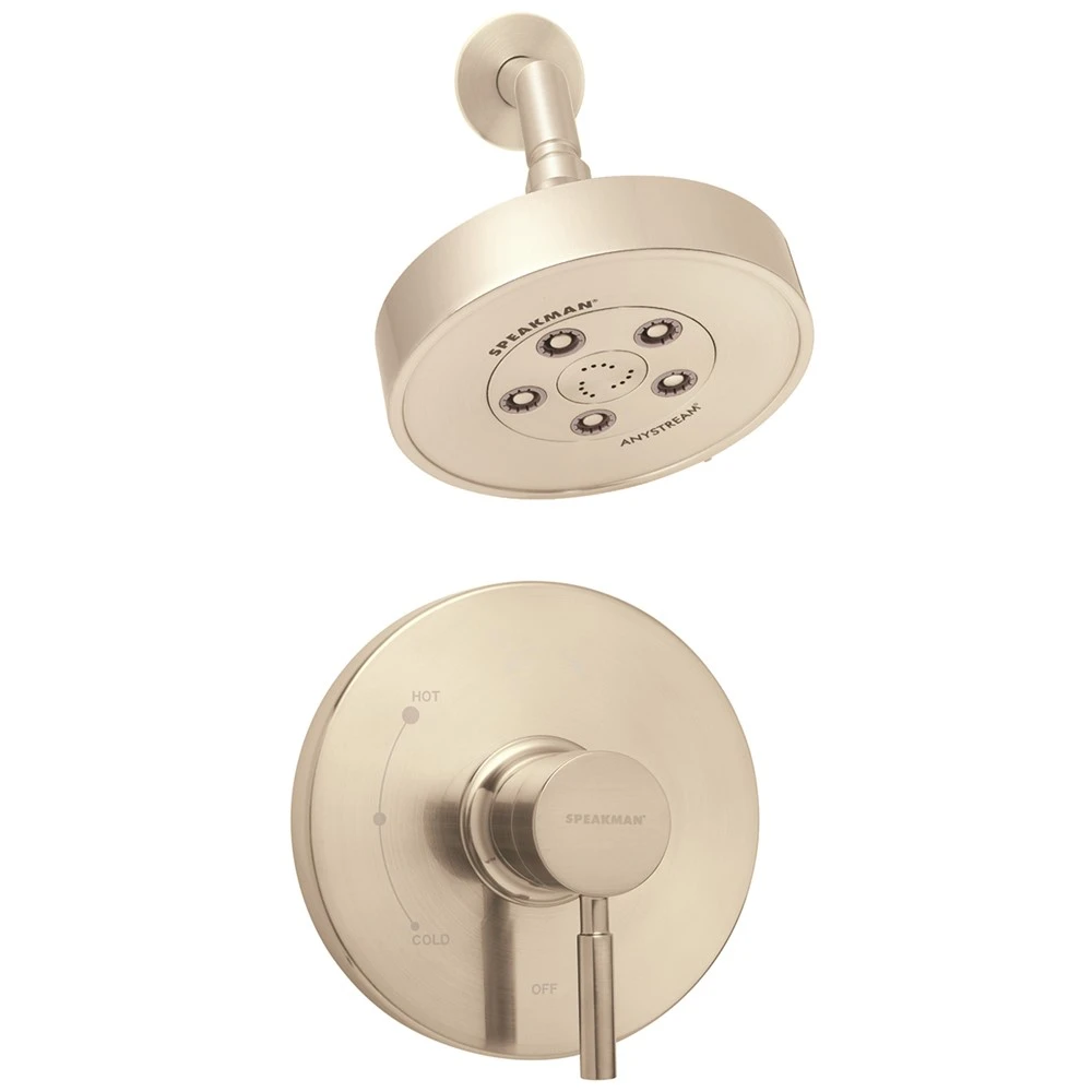 SPEAKMAN SLV-1010-BN-E175 Trim and Shower Combination, No Valve, Brushed Nickel Finish, 1.75 Gpm | DZ2KJG