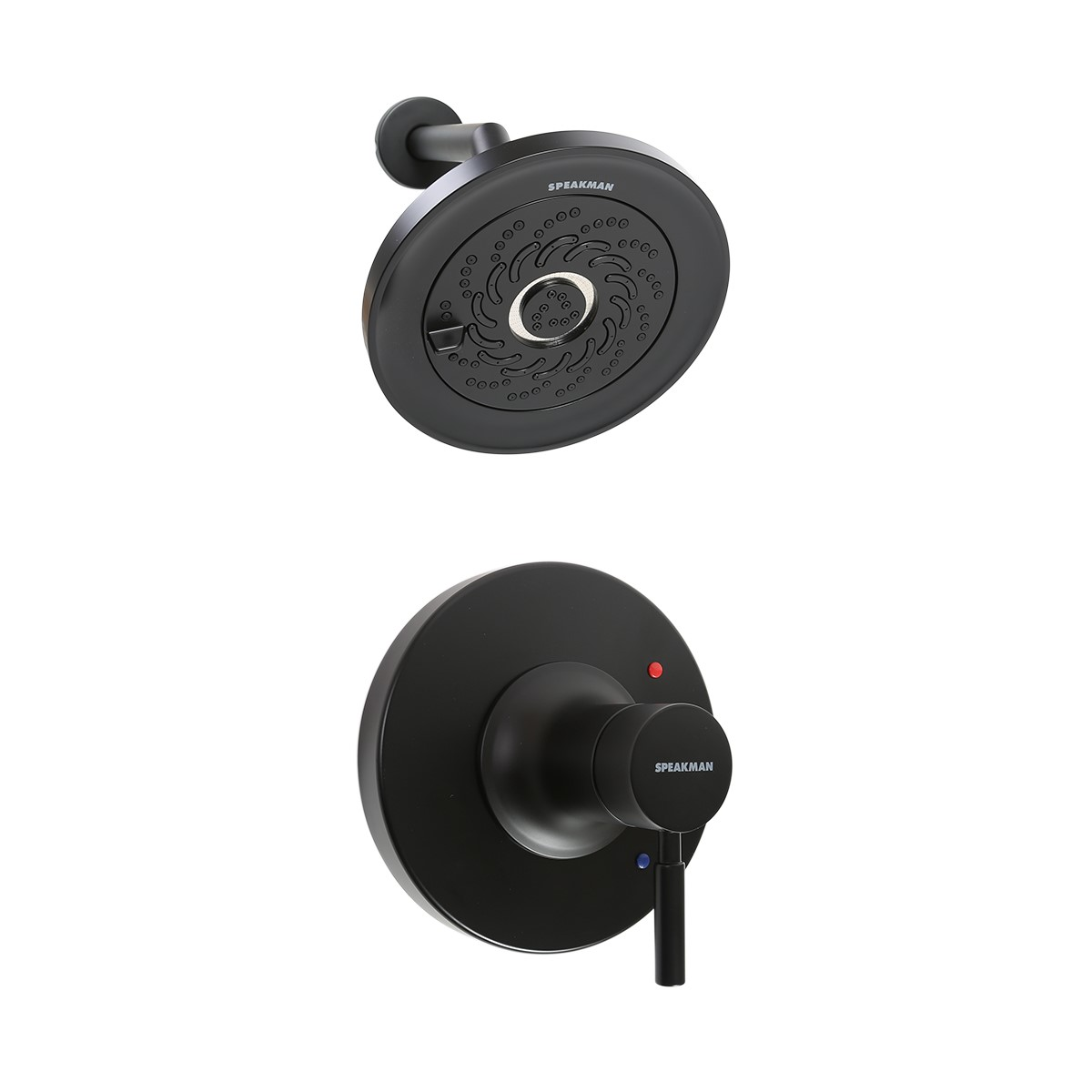 SPEAKMAN SLV-1010-UNI-MB Universal Shower Combination, Matte Black Finish, 2.5 Gpm | DZ2KJR