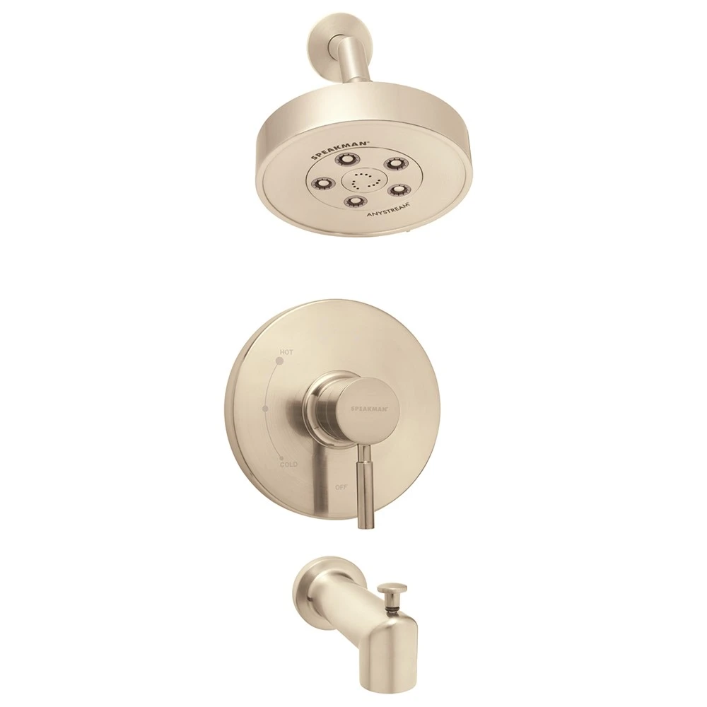 SPEAKMAN SLV-1030-BN-E2 Trim, Shower And Tub Combination, Brushed Nickel Finish, 2.0 Gpm | DZ2KJV