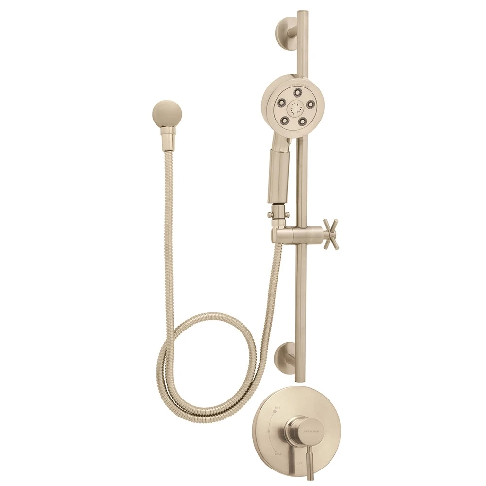 SPEAKMAN SLV-1040-BN-E175 Trim And Shower Package, Brushed Nickel Finish, 1.75 Gpm | DZ2KKE