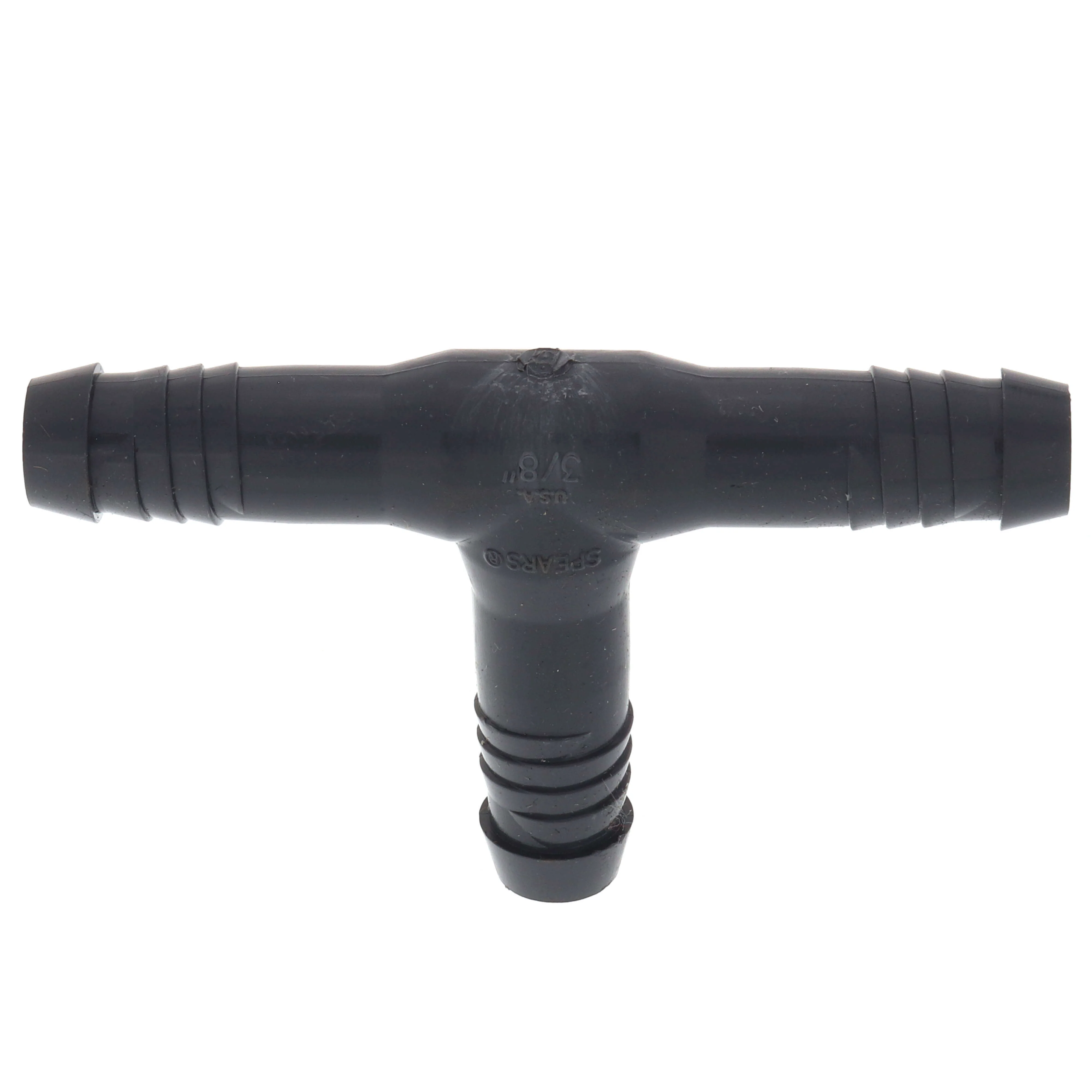 SPEARS VALVES 1401-003 Spiral Barb Tee, 3/8 Inch Size, PVC | BU7MCP