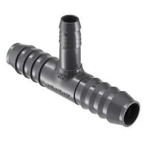 SPEARS VALVES 1401-129BC Barb Tee, Insert x Spiral, 1 x 3/8 Inch Size, PVC | BU7PFZ