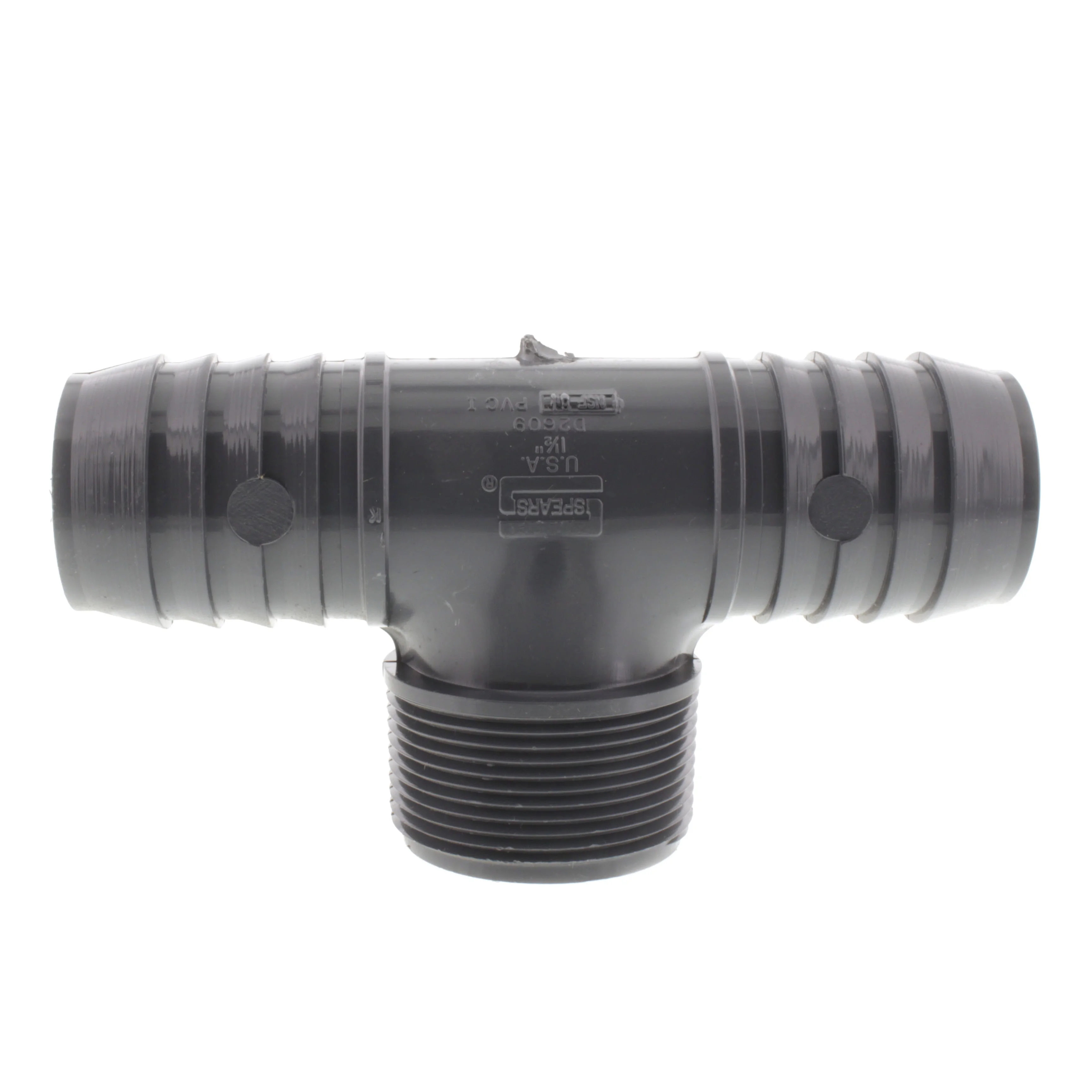 SPEARS VALVES 1403-015 Insert Tee, Insert x MPT, 1-1/2 Size, PVC | BU7MDA