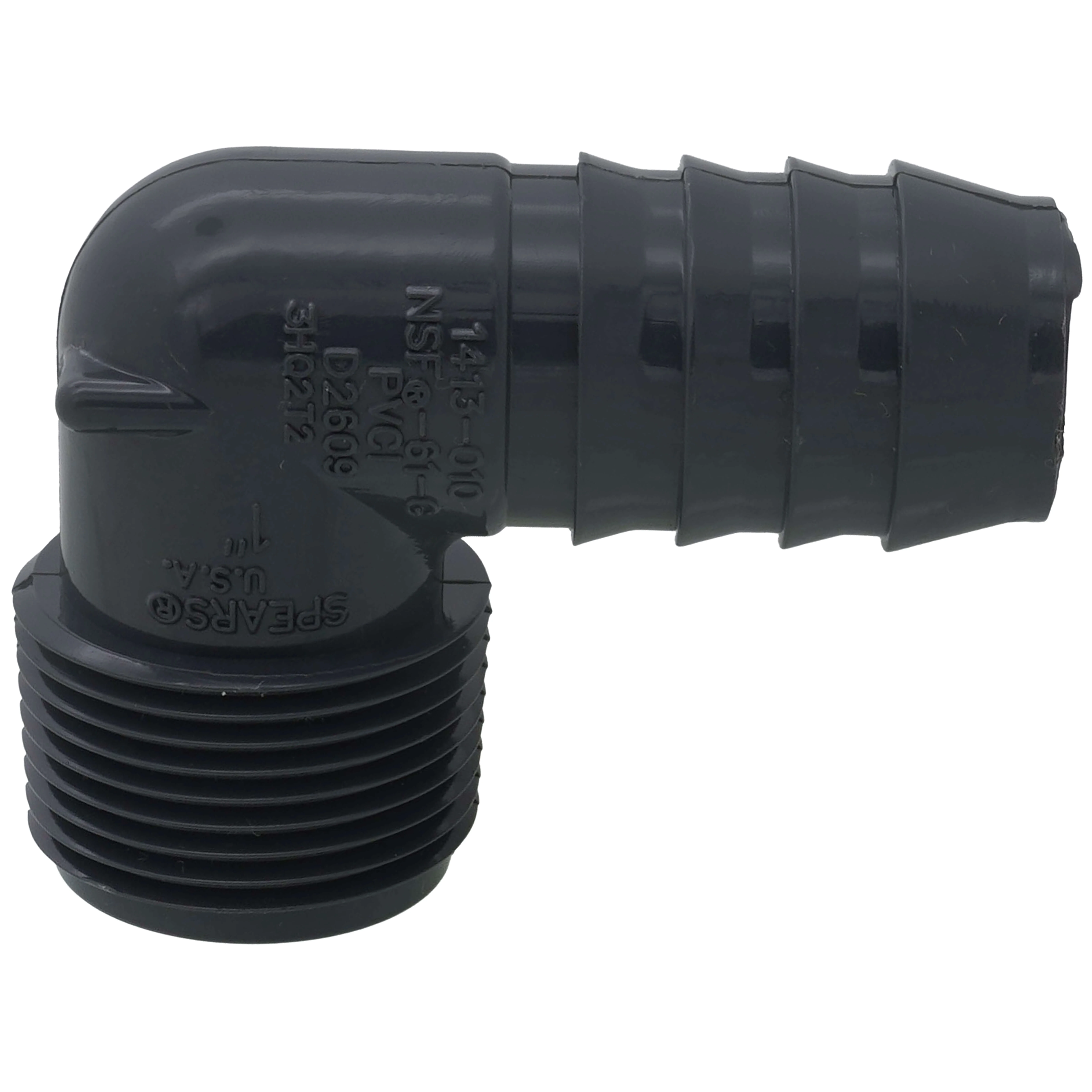 SPEARS VALVES 1413-010 Insert Elbow, 90 Deg., Insert x MPT, 1 Size, PVC | BU7HYK