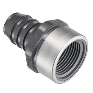 SPEARS VALVES 1435-015SR Special Reinforced Female Adapter Insert, FPT x Insert, 1-1/2 Size, PVC | BU7PRV