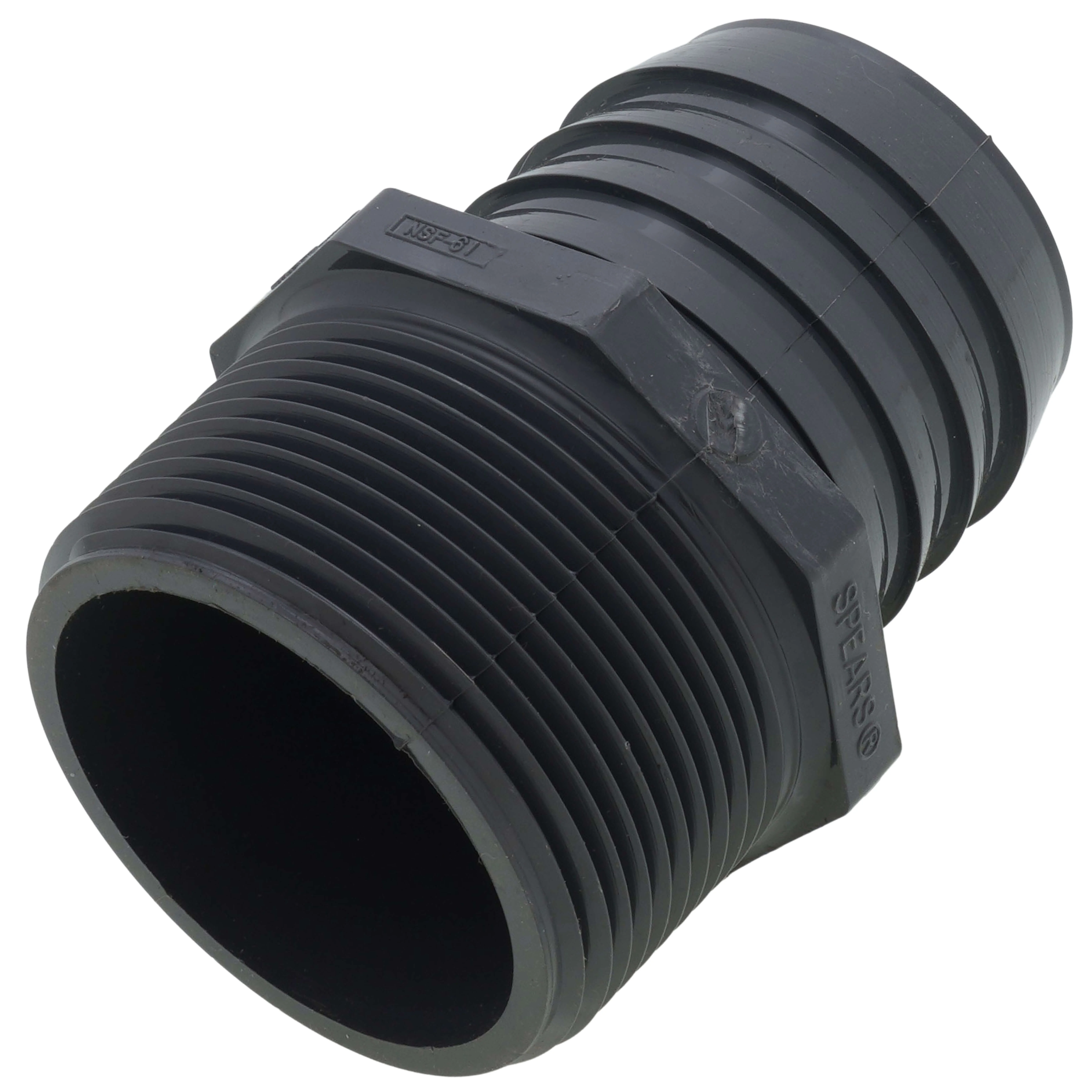 SPEARS VALVES 1436-025 Male Adapter Insert, MPT x Insert, 2-1/2 Size, PVC | BU7KVN