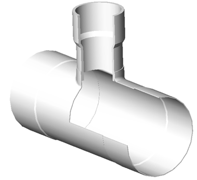 SPEARS VALVES 280-102499 Reducer Tee, Socket, Low Head, PIP x IPS, 6 x 2 Size, PVC | BU7RNZ