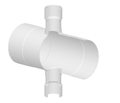 SPEARS VALVES 280-103333 Reducer Cross, Socket, Low Head, PIP x IPS, 18 x 3 Size, PVC | BU7RWE