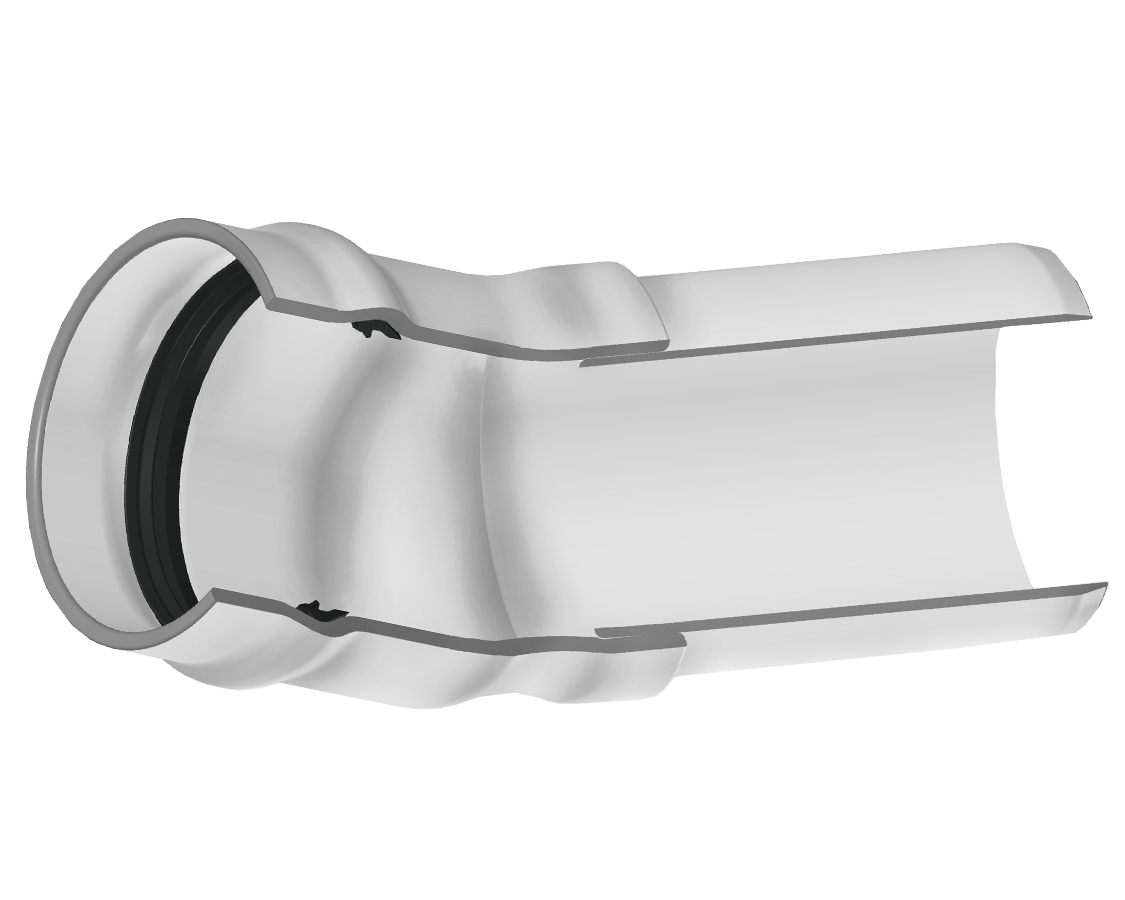 SPEARS VALVES 3316-08023P Elbow, 22-1/2 Deg., Gasket x Spigot, 125 PSI, PIP, 8 Size, PVC | BU6GBC