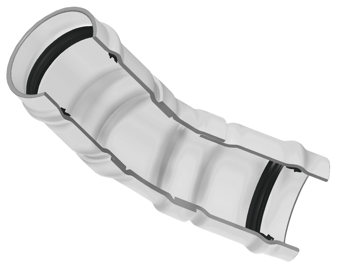 SPEARS VALVES 320-100573 Elbow, 30 Deg., Gasket, Class 100, 12 Size, PVC | BU6ENX