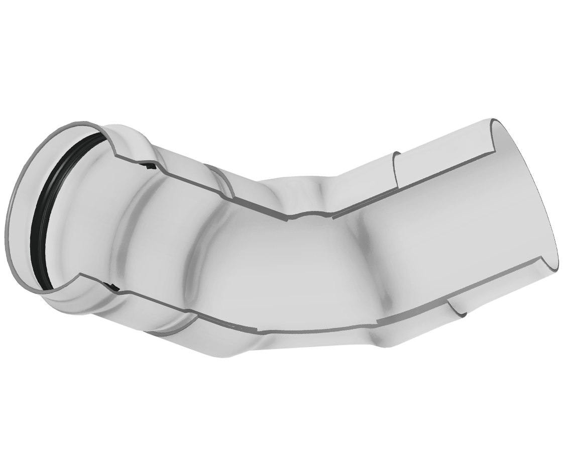 SPEARS VALVES 300-100769 Elbow, 60 Deg., Gasket x Spigot, 100 PSI, PIP, 8 Size, PVC | BU6CLA