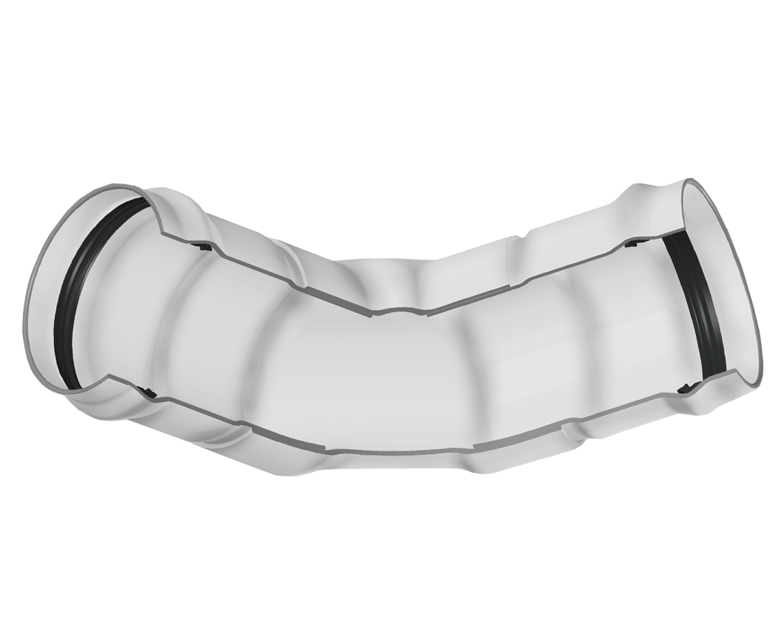 SPEARS VALVES 320-100791 Elbow, 60 Deg., Gasket, Class 100, 8 Size, PVC | BU6EPY