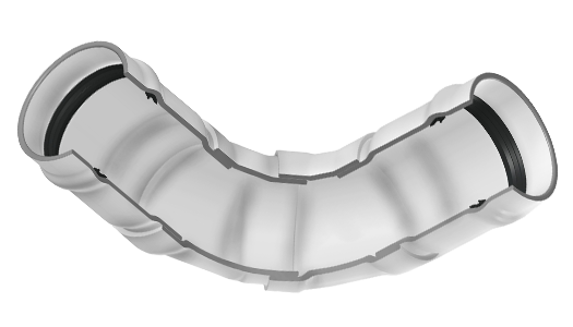 SPEARS VALVES 320-100901 Elbow, 90 Deg., Gasket, Class 100, 8 Size, PVC | BU6EQP