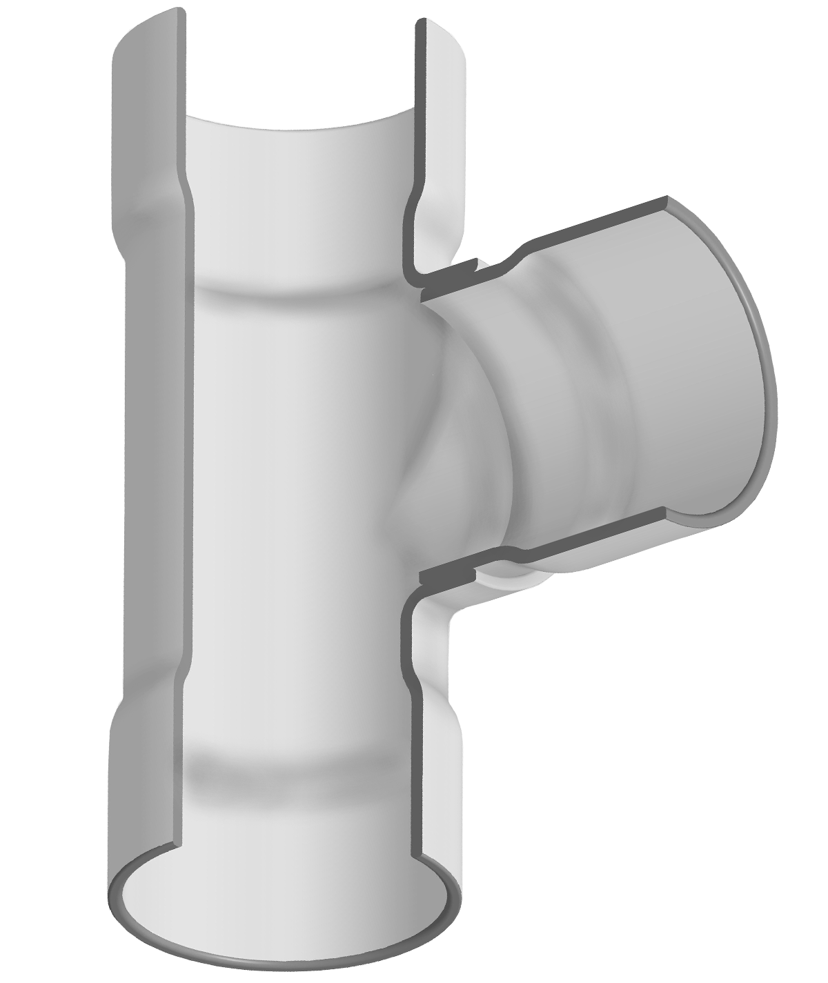 SPEARS VALVES 3701-910 Reducer Tee, Socket, Schedule 40, 24 x 10 Size, PVC | BU6JER