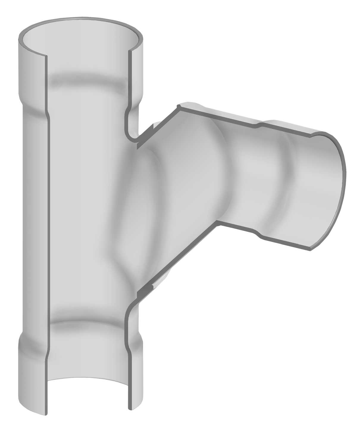 SPEARS VALVES 3790-700 Reducer Sanitary Tee, Socket, Schedule 40, N.P.R., 14 x 10 Size, PVC | BU6KHH