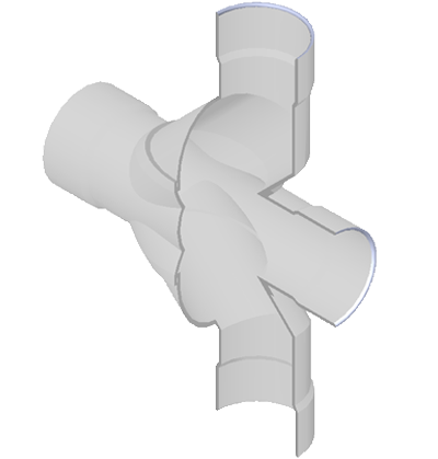 SPEARS VALVES 3791-628 Reducer Double Sanitary Tee, Socket, Schedule 40, N.P.R., 10 x 8 Size, PVC | BU6KMU