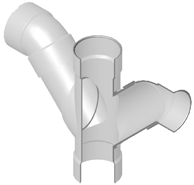 SPEARS VALVES 3792-080 Double Combination Wye, 1/8 Bend, Socket, Schedule 40, 8 Size, PVC | BU6KNT