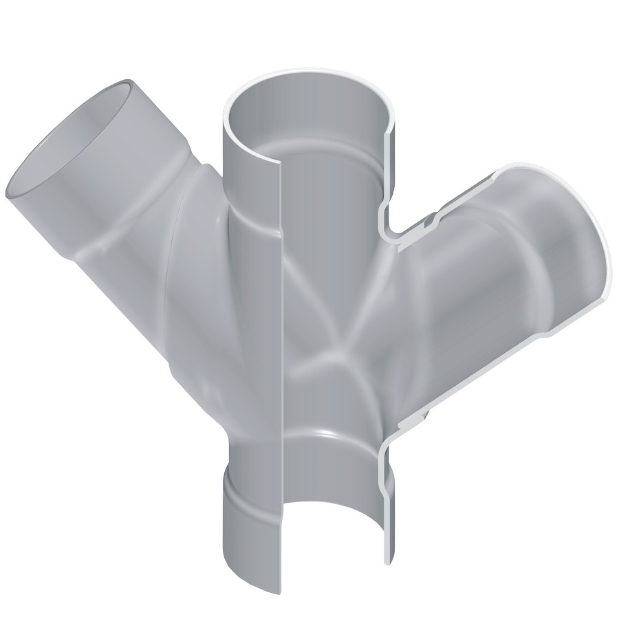 SPEARS VALVES 3976-912C Reducer Double Wye, Socket, Schedule 80, N.P.R., 24 x 12 Size, CPVC | BU6MVE