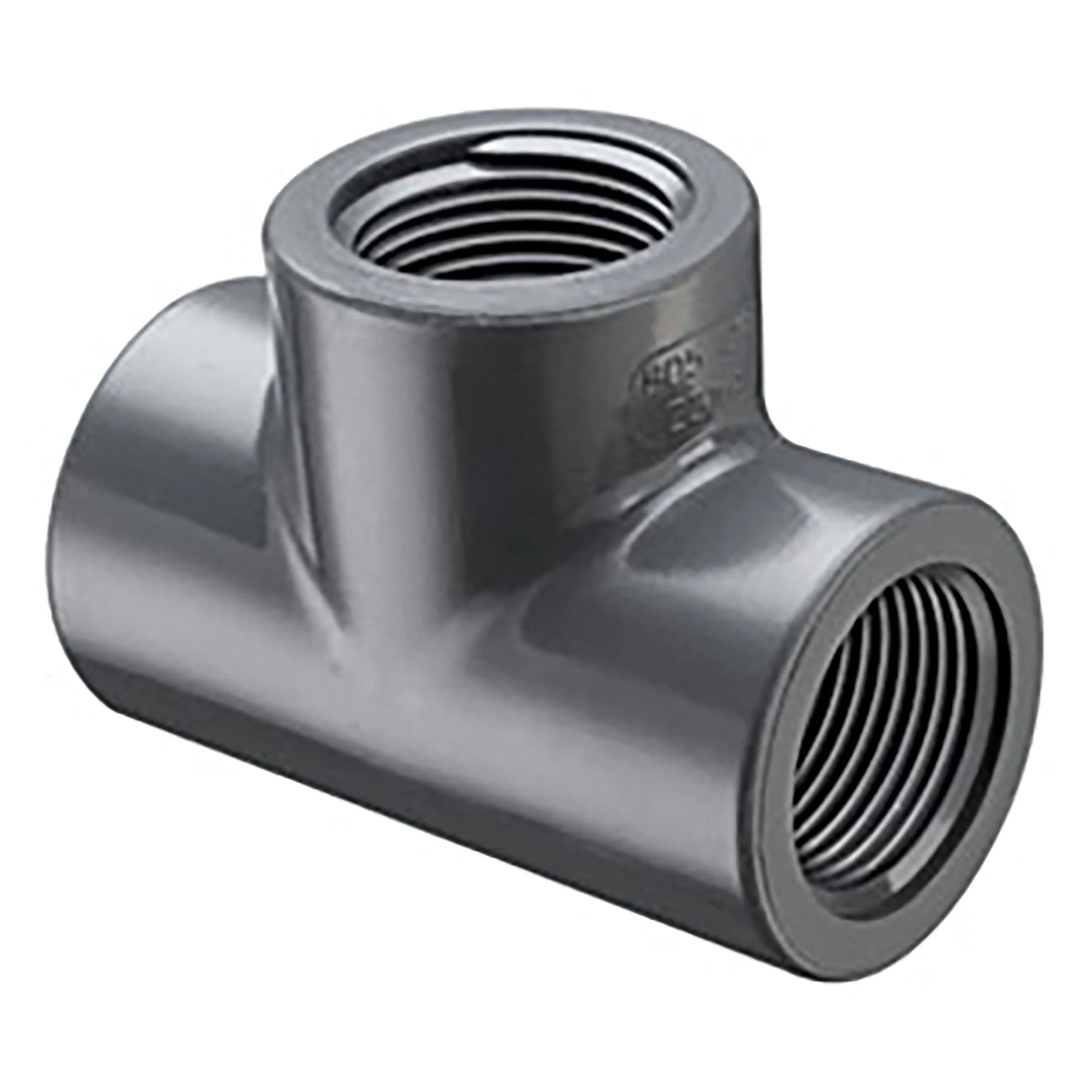SPEARS VALVES 405-005G Tee, FPT, Schedule 40, 1/2 Size, PVC, Gray | BU6PJP