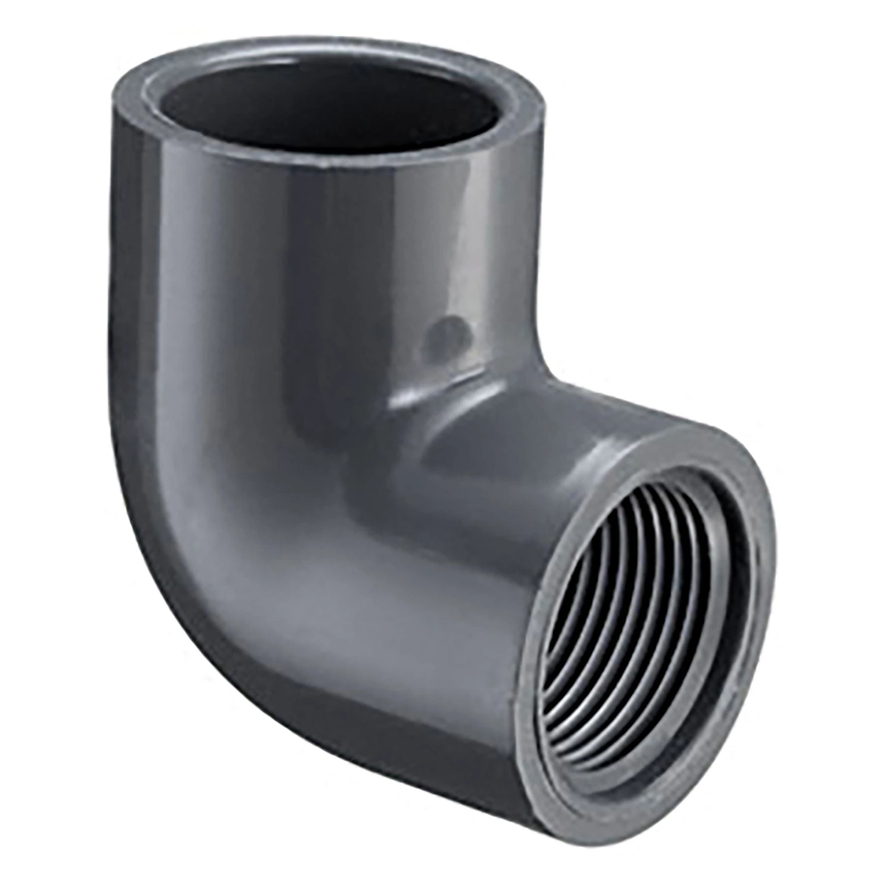 SPEARS VALVES 407-005G Elbow, 90 Deg., Socket x FPT, Schedule 40, 1/2 Size, PVC, Gray | BU6PUC