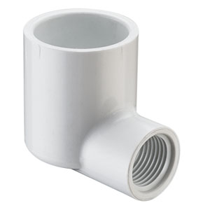 SPEARS VALVES 407-130BC Reducer Elbow, 90 Deg., Socket x FPT, Schedule 40, 1 x 1/2 Size, PVC | BU6PQU