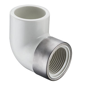 SPEARS VALVES 407-211SR Reducer Elbow, 90 Deg., Socket x FPT, Schedule 40, 1-1/2 x 1 Size, PVC | BU6PRB