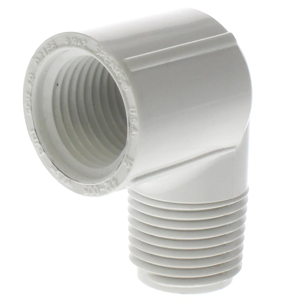 SPEARS VALVES 412-005 90 Deg. Street Elbow, MPT x FPT, 1/2 Size, PVC | BU7JYA