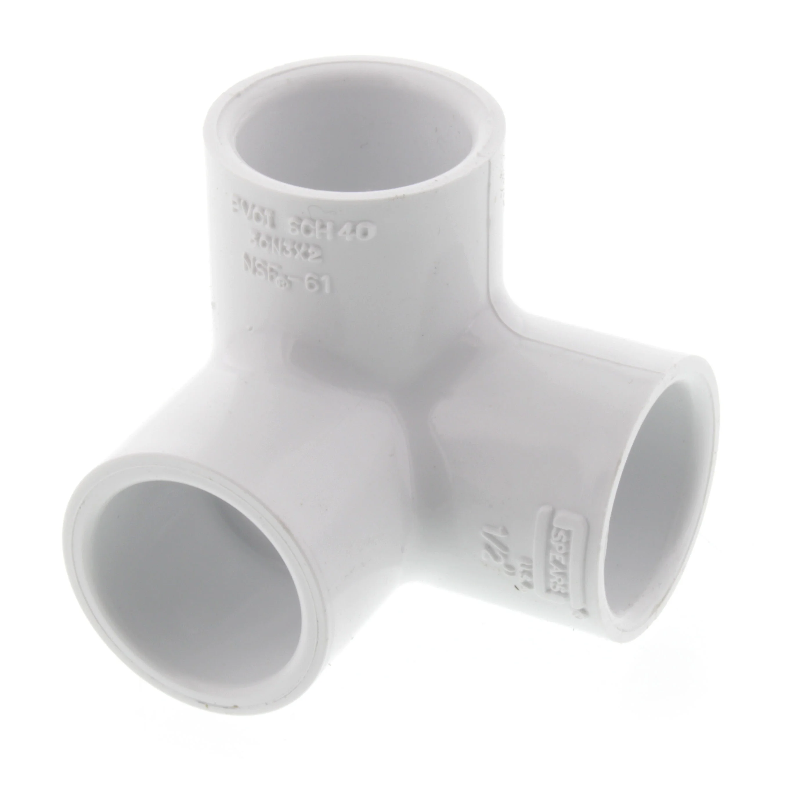 SPEARS VALVES 413-005 Elbow, 90 Deg., Side Outlet, Socket, Schedule 40, 1/2 Size, PVC | BU6QHX