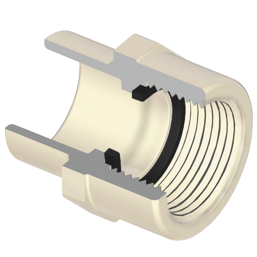 SPEARS VALVES 4135-010OR Female Adpater, With Gasket, Socket x Thread, 1 Size, CPVC | BU6QER