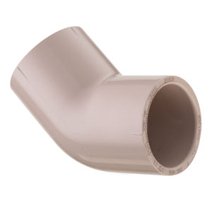 SPEARS VALVES 417-005UV Elbow, 45 Deg., Socket, Schedule 40, 1/2 Size, PVC, UV Resistant | BU6QVZ
