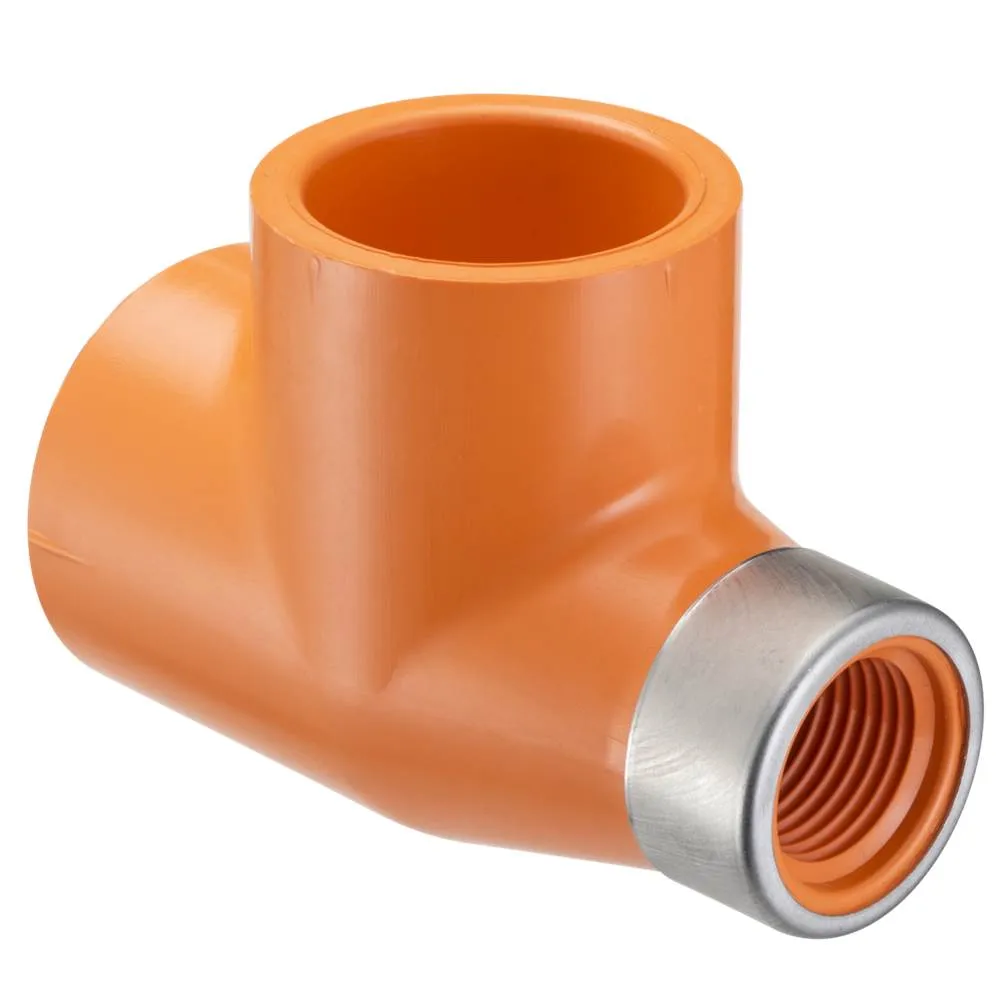 SPEARS VALVES 4203-122SR Sprinkler Head Tee, With SS Ring, 1 x 1/2 x 1, CPVC | BU6QYN