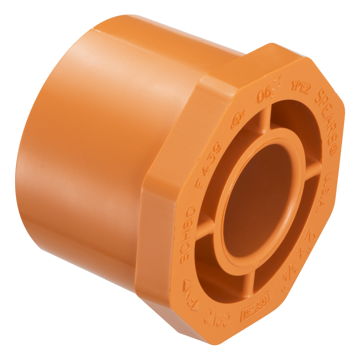 SPEARS VALVES 4237-210 Reducer Bushing, Spigot x Socket, 1-1/2 x 3/4 Size, CPVC | BU6RFY
