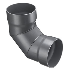 SPEARS VALVES 43063-100 90 Deg. Elbow, 3 Segment, Socket, Duct, 10 Size, PVC | BU6TFP